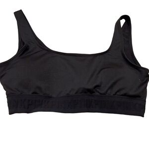 PINK Ultimate black sports bra with removable pads.  Medium